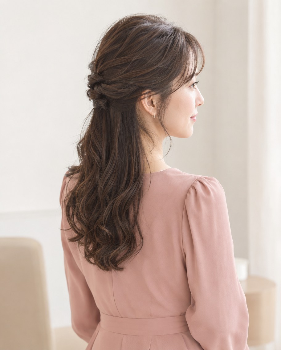 ハーフアップのお呼ばれヘアのイメージ