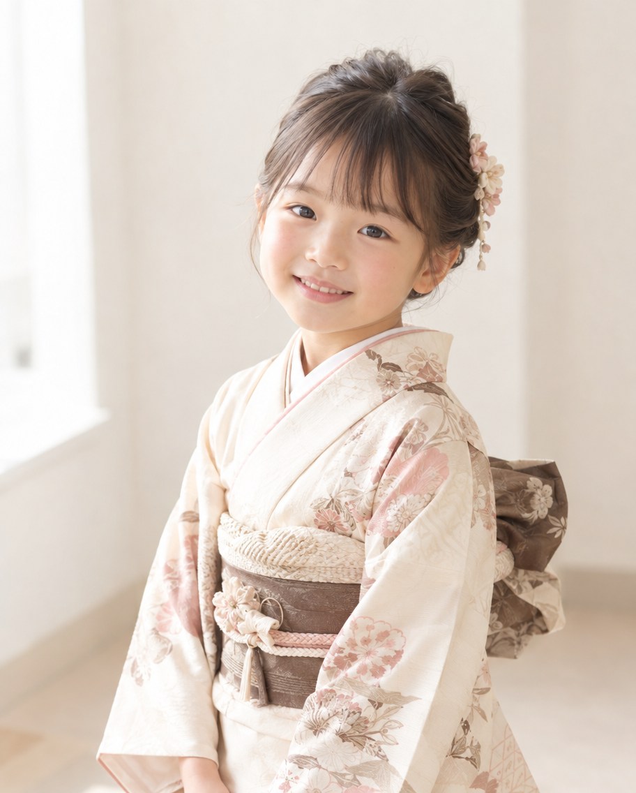 七五三の着物を着た女の子のイメージ